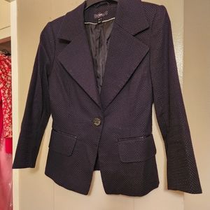 H&M textured jacket black/white  3/4 sleeves size 6 nwot